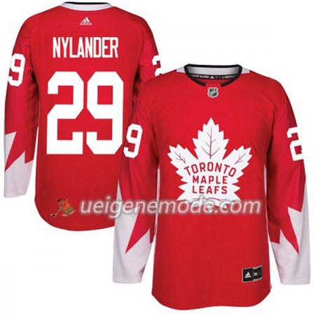 Herren Eishockey Toronto Maple Leafs Trikot William Nylander 29 Adidas 2017-2018 Rot Alternate Authentic